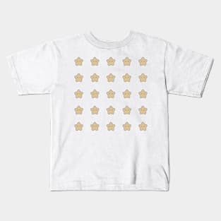 Peachy orange Stars with eyelashes Kids T-Shirt